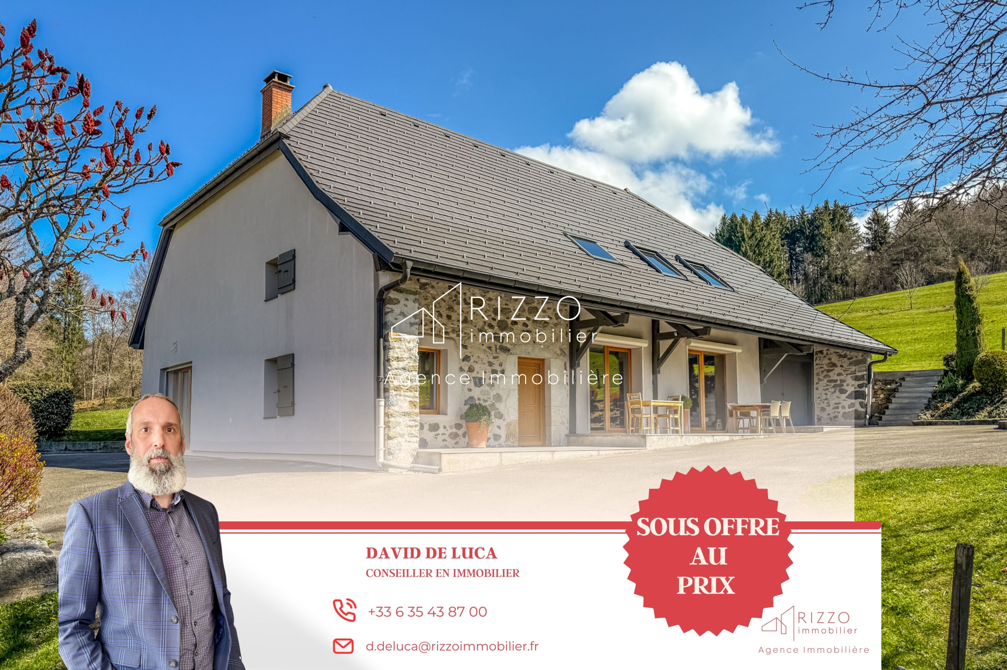 Ferme de prestige de 202 m2, sur 2545 m2 de terrain plat