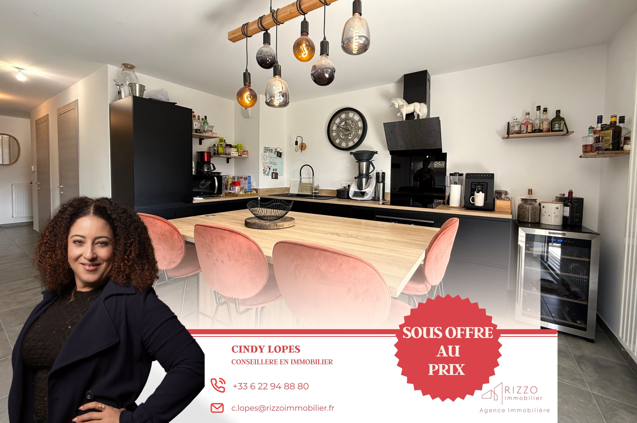 Beau F3 lumineux avec grande terrasse, garage et parking couvert à Thonon