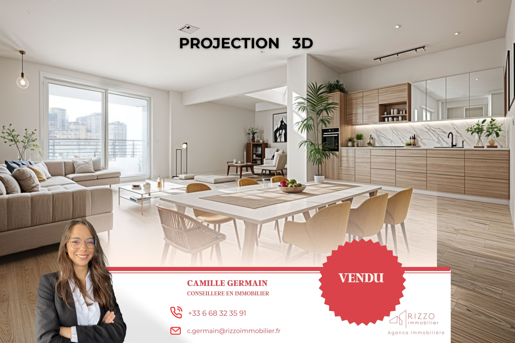 A VENDRE EN EXCLUSIVITE - APPARTEMENT T3 70M2 - PREVESSIN
