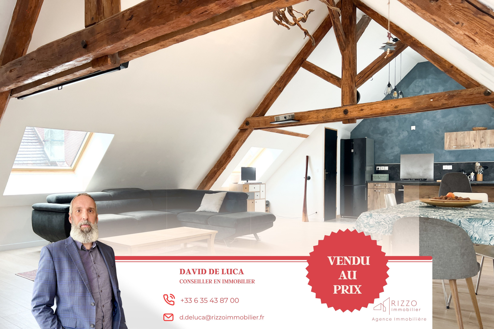 Appartement T6 duplex de 153,39 m2 (125,43 m2 CARREZ) à La Roche-sur-Foron.