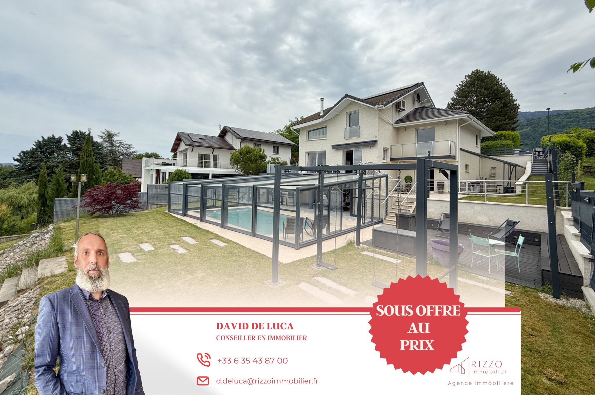 Villa Prestige de 242 m2 habitables, 8 pièces, 4 chambres   St Cergues