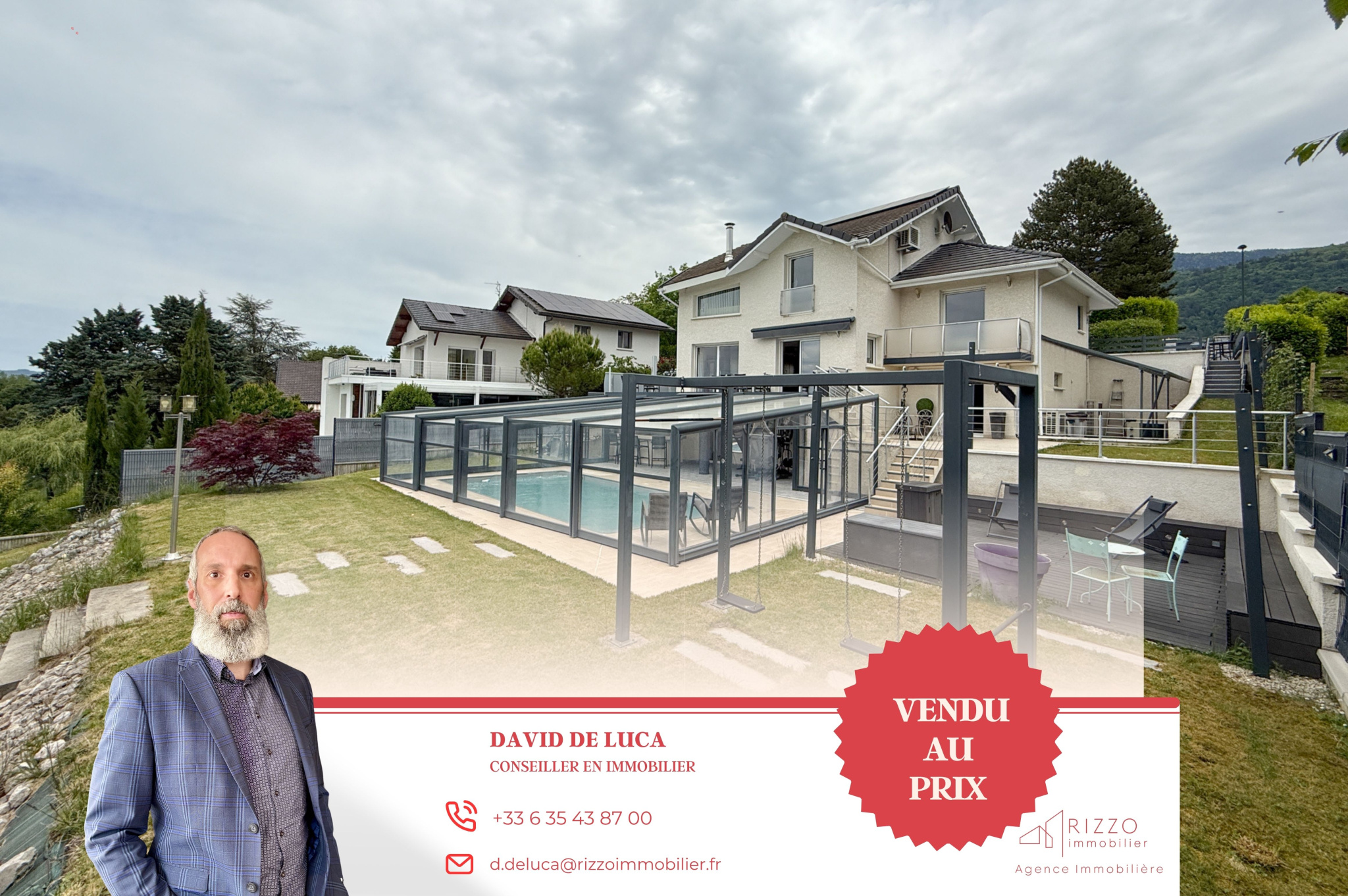 Villa Prestige de 242 m2 habitables, 8 pièces, 4 chambres   St Cergues