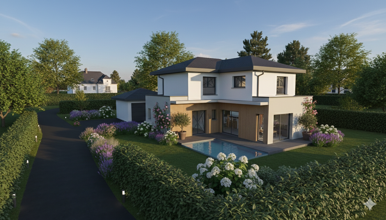 Maison contemporaine à Prévessin