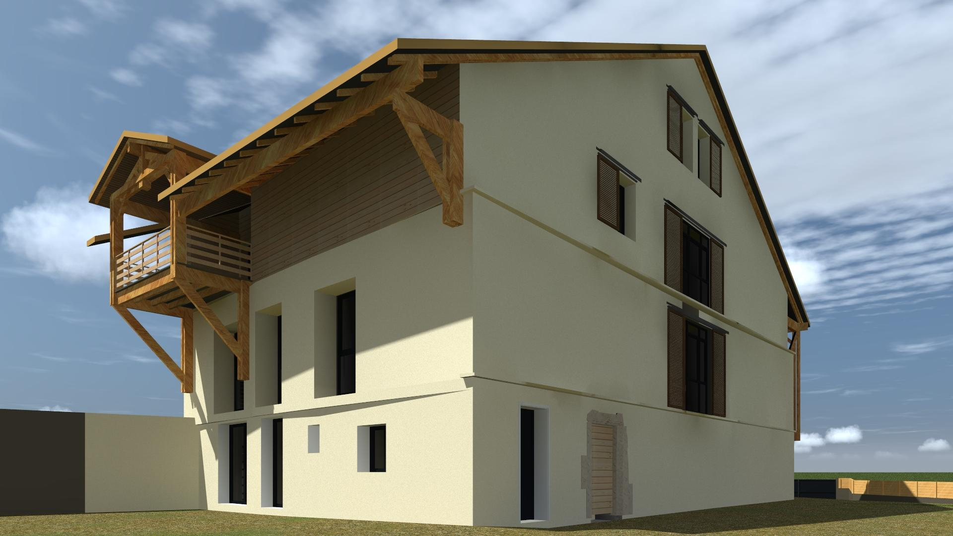 CHEVRY, Attique en duplex, T5 de 123m2 dans grange rénovée