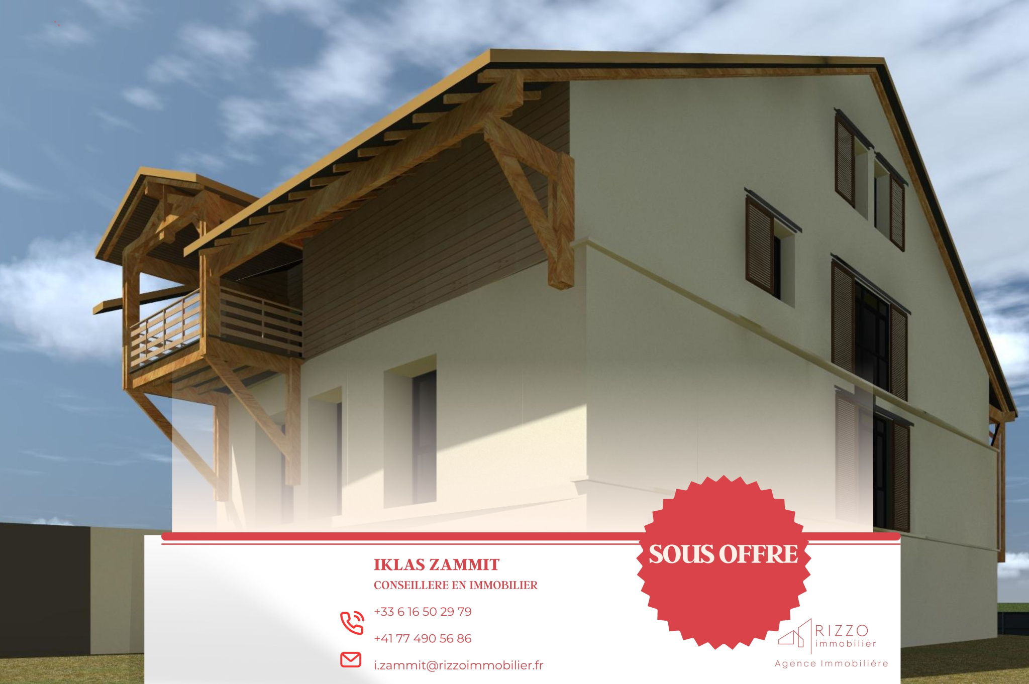 Chevry, T3 de 83m2 dans grange rénovée en 4 lots