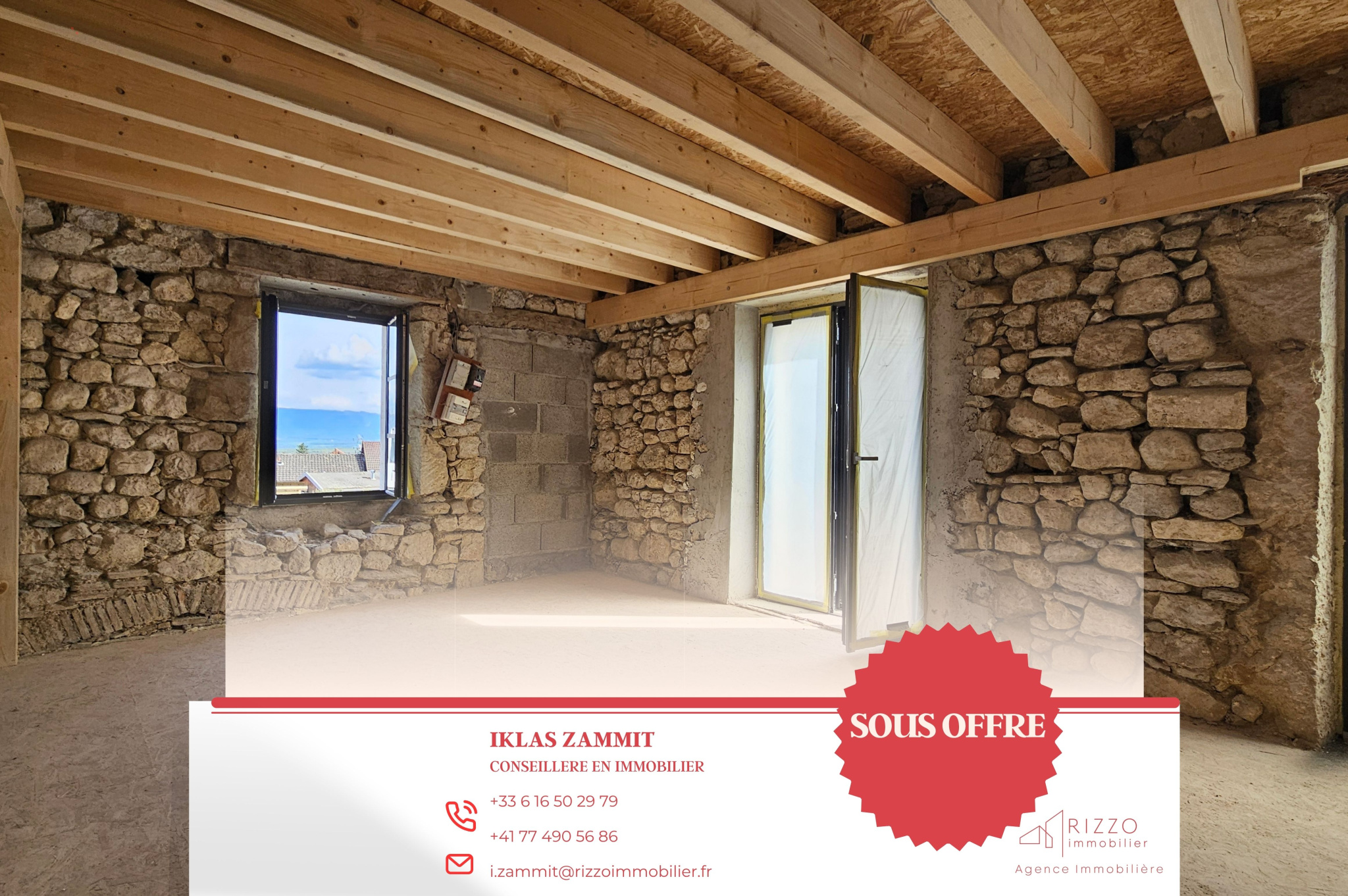 Maison dans bâtisse du XVIIe de 62m2