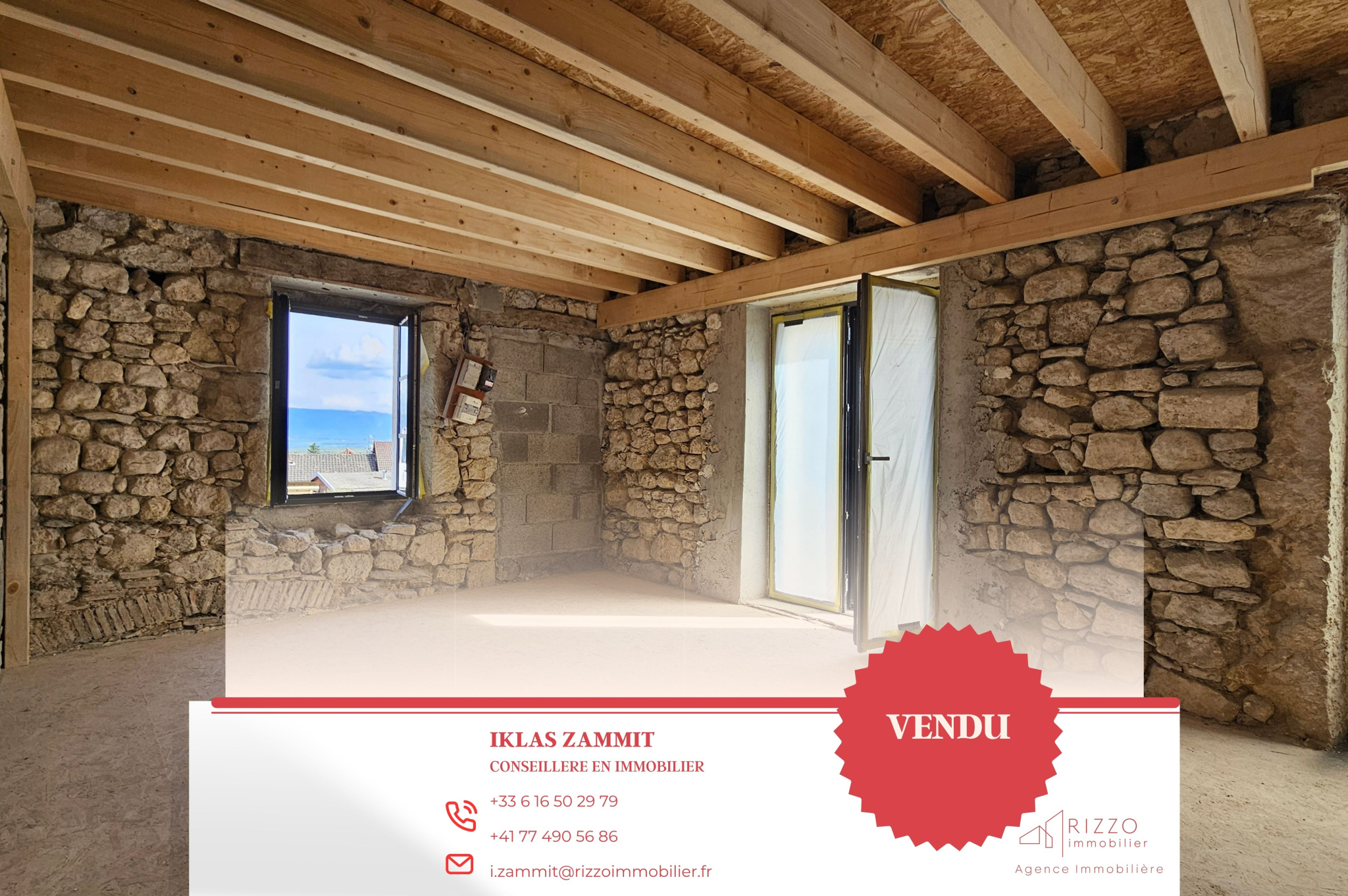 Maison dans bâtisse du XVIIe de 62m2