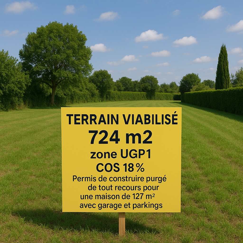 Terrain viabilisé 724m2 sur ä Peron (Logras)